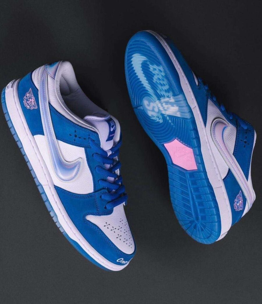 Buy First Copy Born X Raised X Nike SB Dunk Low Blue White Shoes Online India