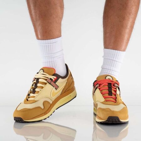 Buy First Copy Nike Travis Scott X Airmax 1 Wheat Corporation Shoes Online India