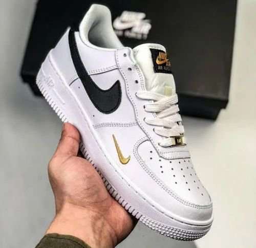 Buy First Copy Nike Airforce 1 Swoosh White Black Shoes Online India
