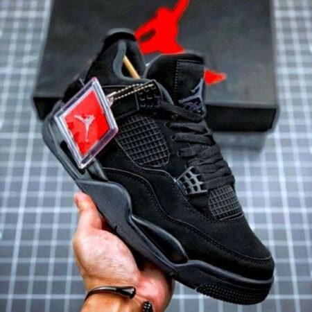 Buy First Copy Nike Air Jordan Retro 4 Black Cat Shoes Online India