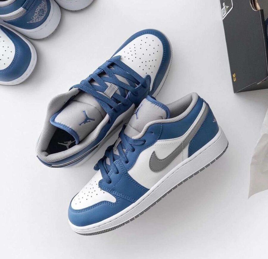 Buy First Copy Nike Jordan 1 Low True Blue Shoes Online India