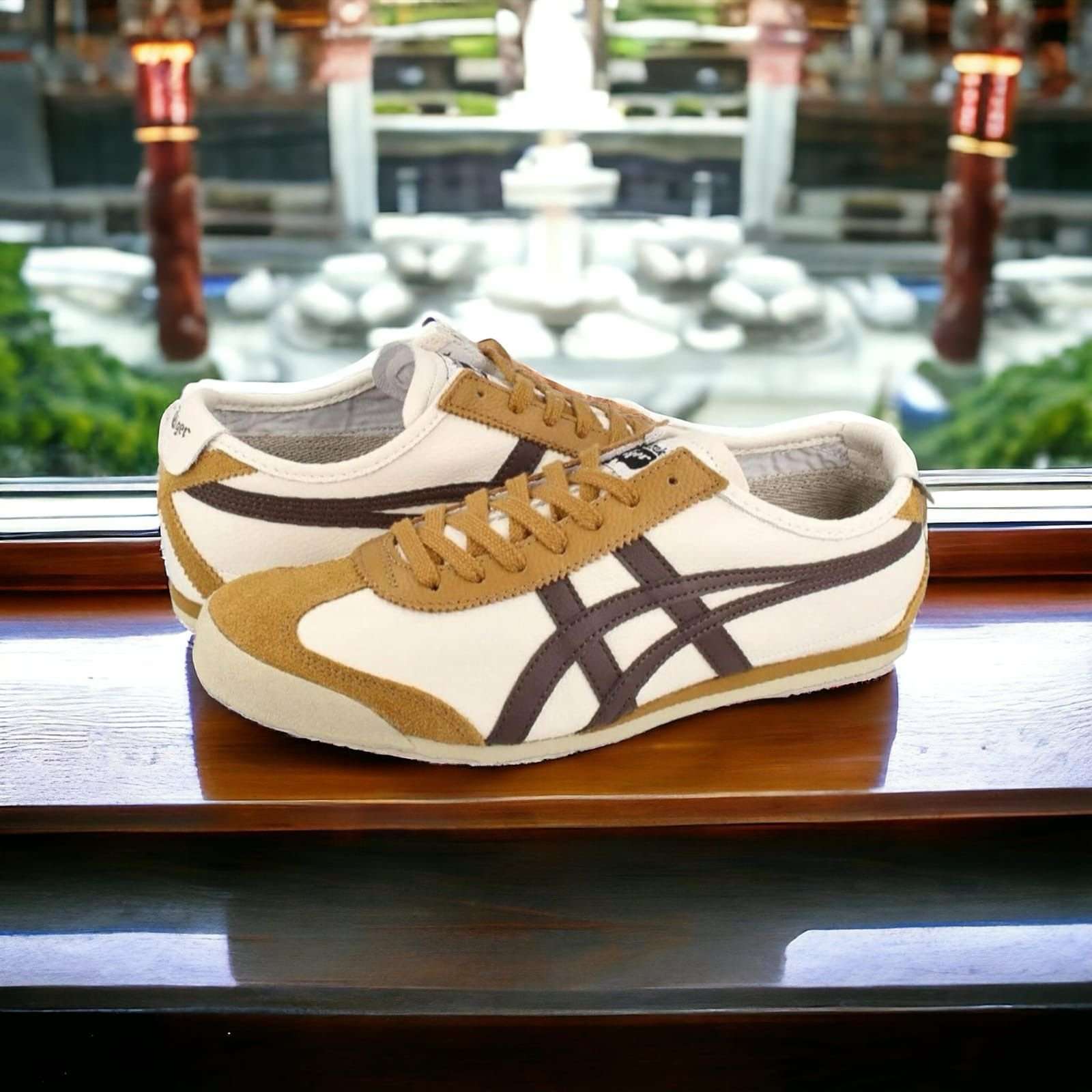 Best Copy Onitsuka Tiger Mexico 7A 66 Cream Licorice For Sale