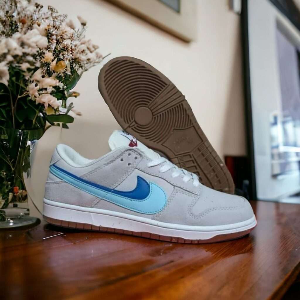 Buy First Copy Nike SB Dunk Low SE 85 Double Swoosh White Sky Shoes Online India