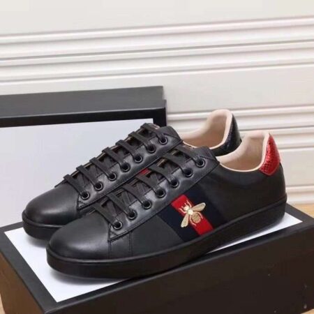 Buy First Copy Gucci Ace Bee Sneakers Black Shoes Online India