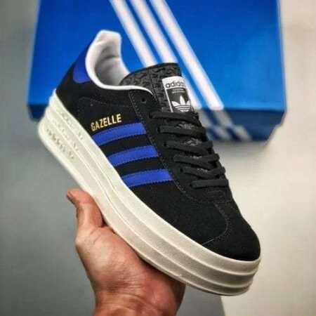 Buy First Copy Adidas Gazelle Bold Core Black Lucid Blue Women Shoes Online India