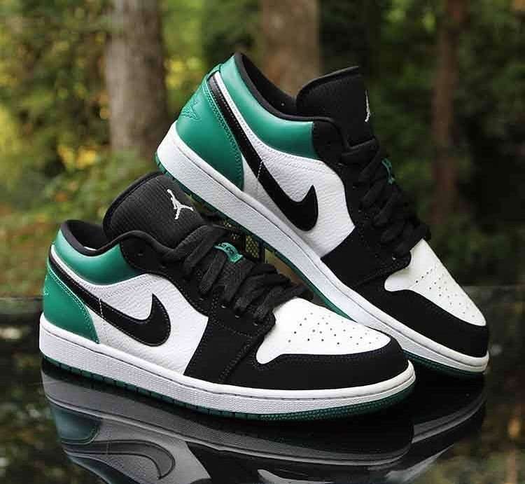 Buy First Copy Nike Air Jordan 1 Low Black Mystic Green Shoes Online India
