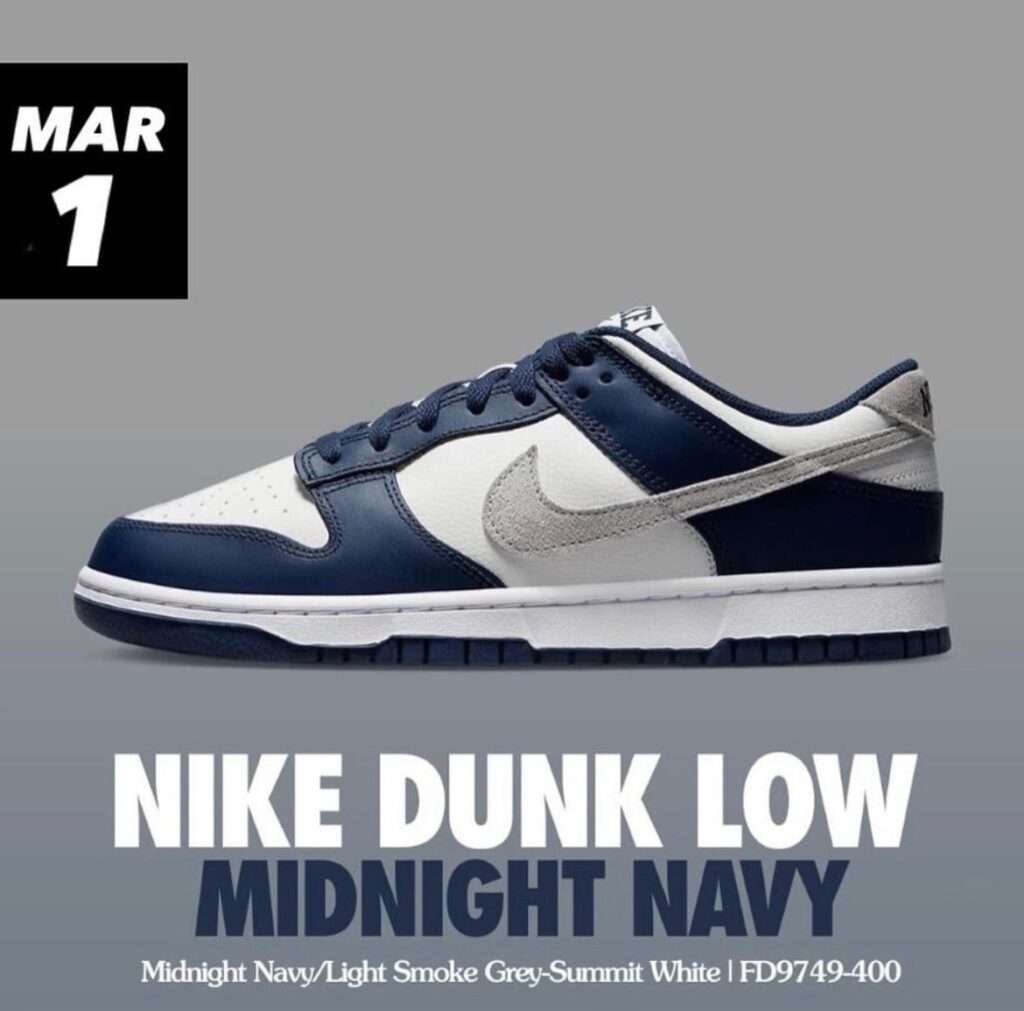 Buy First Copy Nike Dunk Low Midnight Navy Shoes Online India