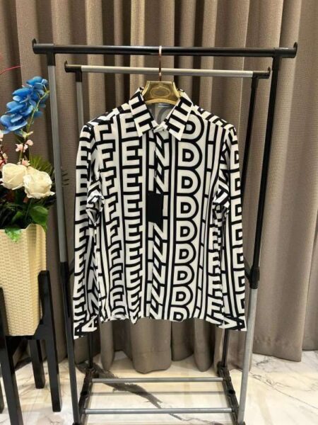Buy First Copy Fendi All Over Monogram Printed Shirt Online India