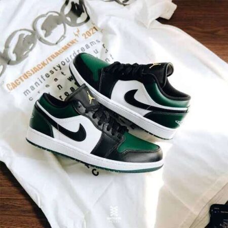 Buy First Copy Nike Air Jordan Retro 1 Low Green Toe Shoes Online India