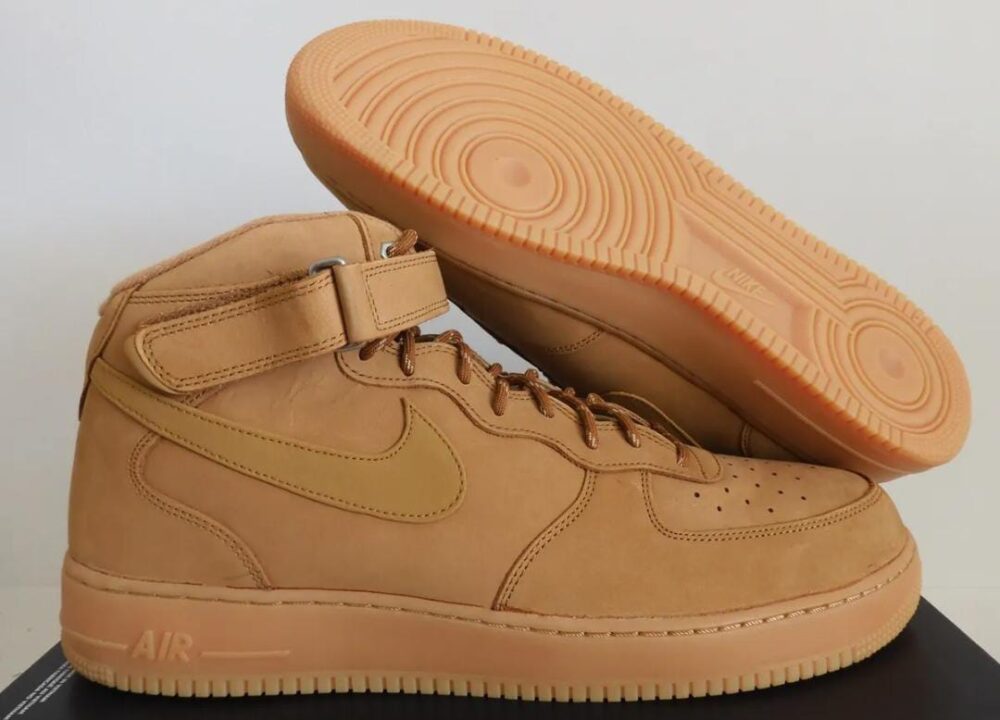 Buy First Copy Nike Airforce 1 Low 07 WB Flax Wheat Tan Shoes Online India