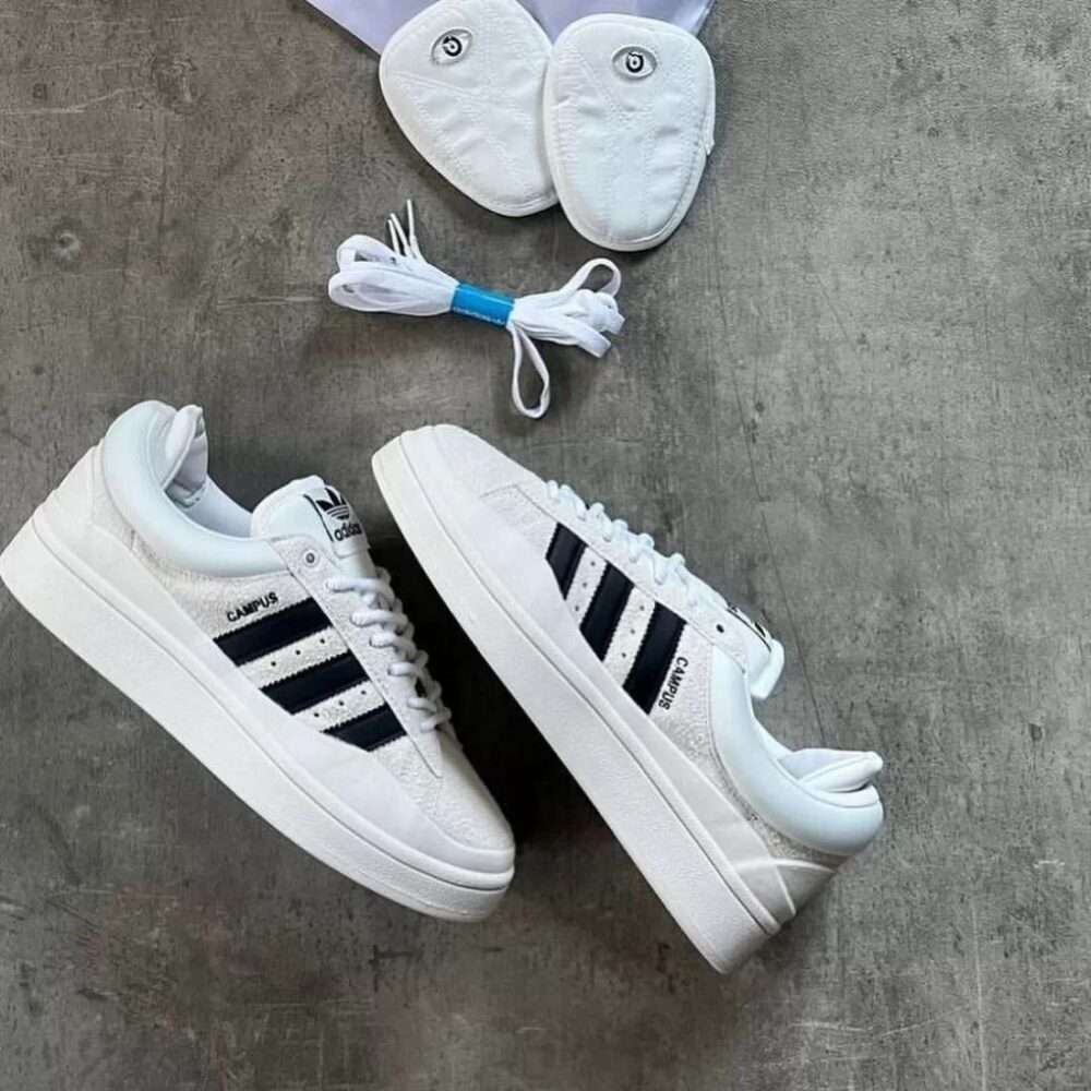 Buy First Copy Adidas Bad Bunny X Campus White Black Women Shoes Online India
