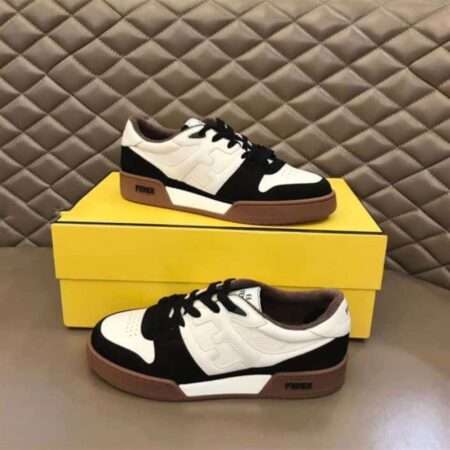 Buy First Copy Fendi Match Low Black Suede Shoes Online India