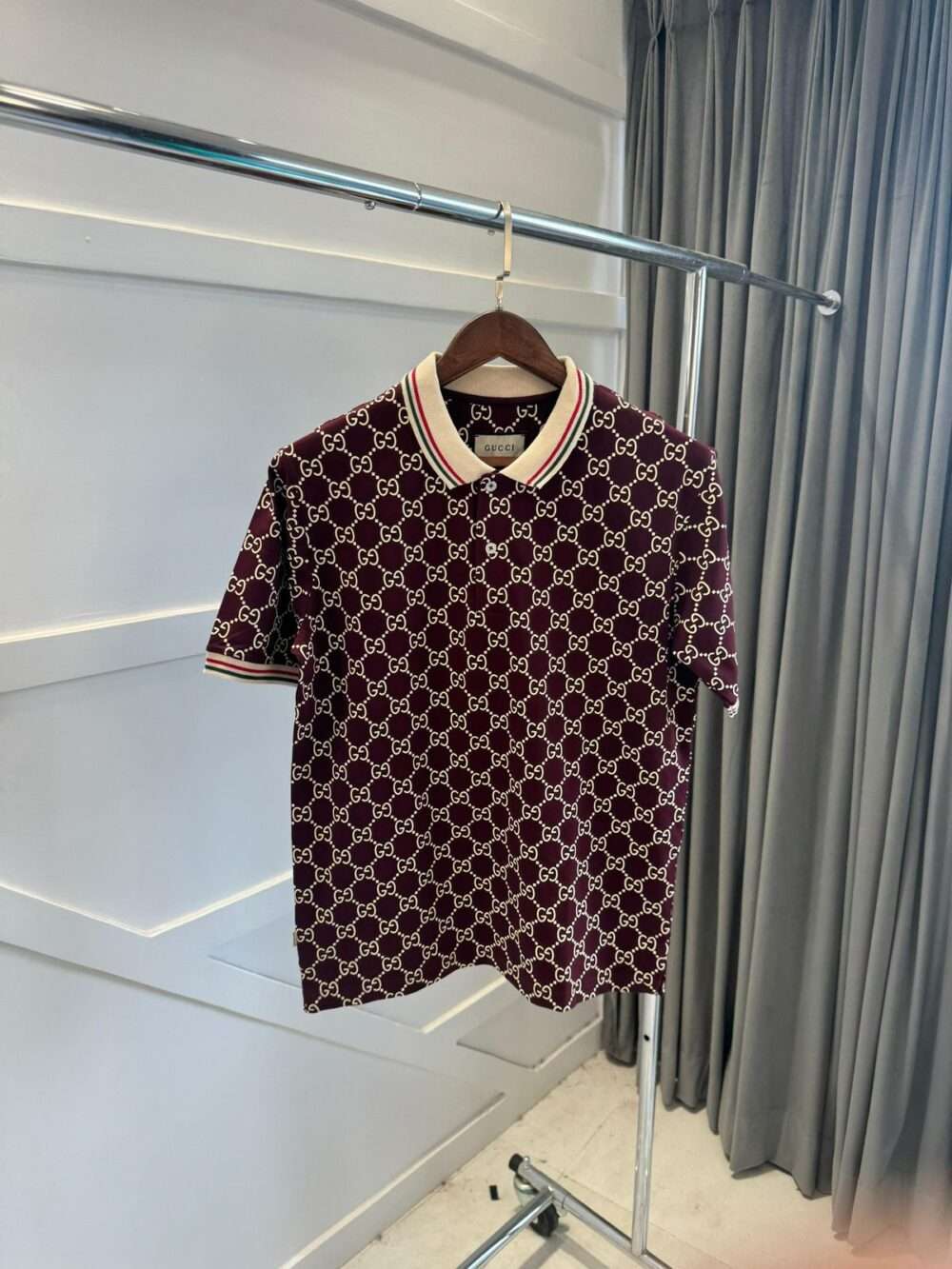 Buy First Copy Gucci Monogram Polo Neck T-shirts Online India