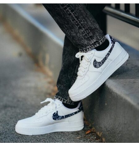 Buy First Copy Nike Airforce 1 Low Paisley Black Shoes Online India